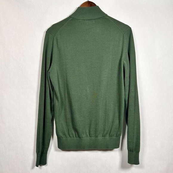 Izod Quarter Zip Green Pullover - Picture 2 of 9